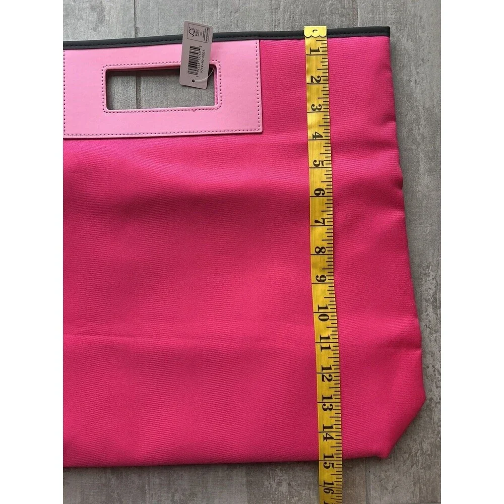 CLINIQUE Limited Edition Hot Pink Shopper Beach Tote Bag Travel Library Eco NEW